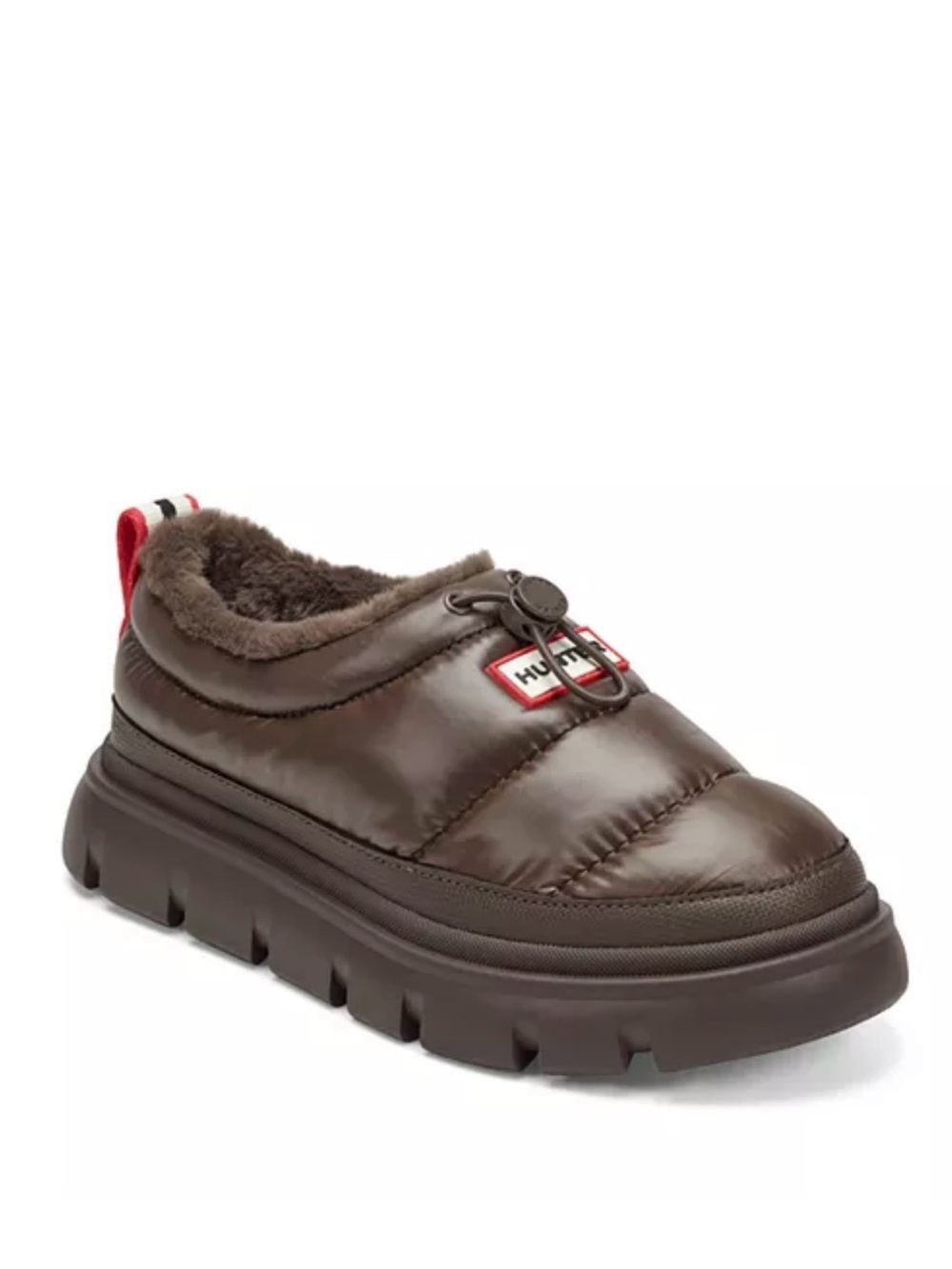 HUNTER Madi Puffer Boots Brown